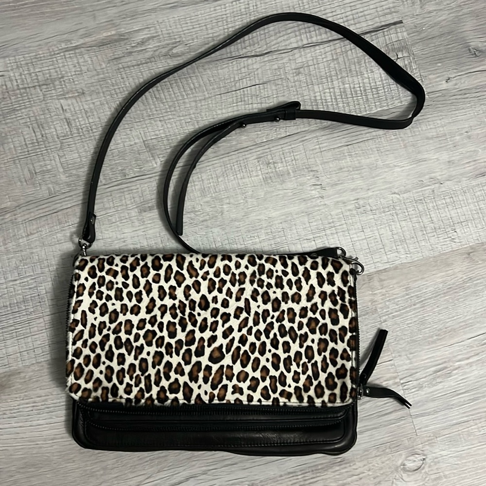 Il Duca Leather and Calf Hair Italian Bag, NWOT